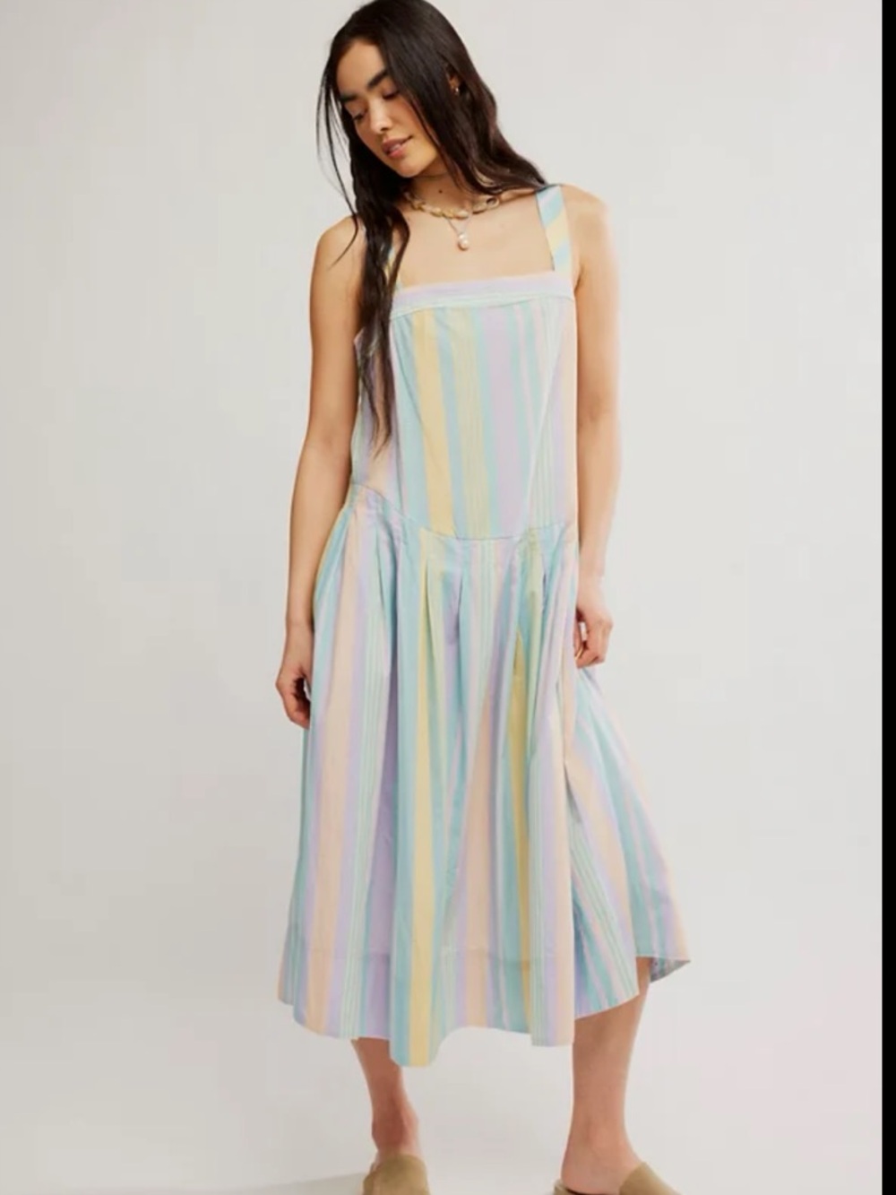 Free People Pastel Stripe Maxi Dress - Multicolor